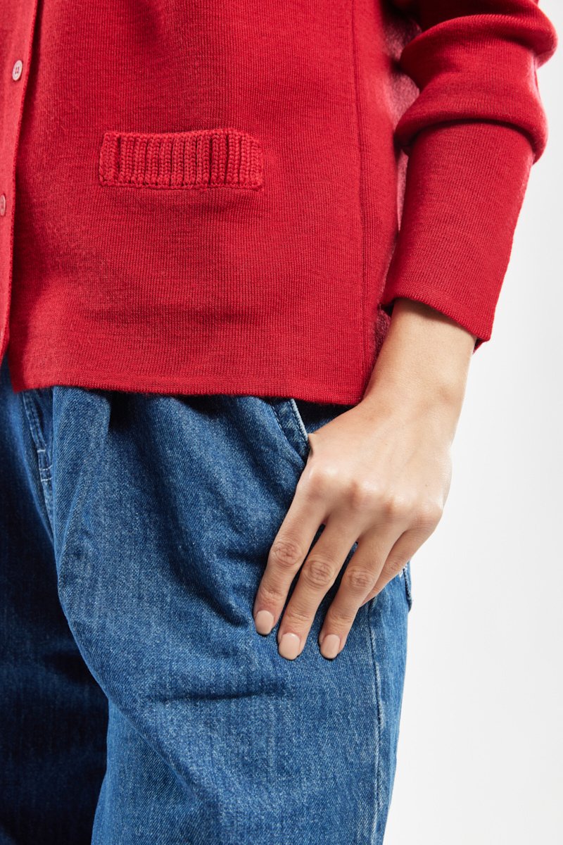 Cardigan col rond - Laine et acrylique