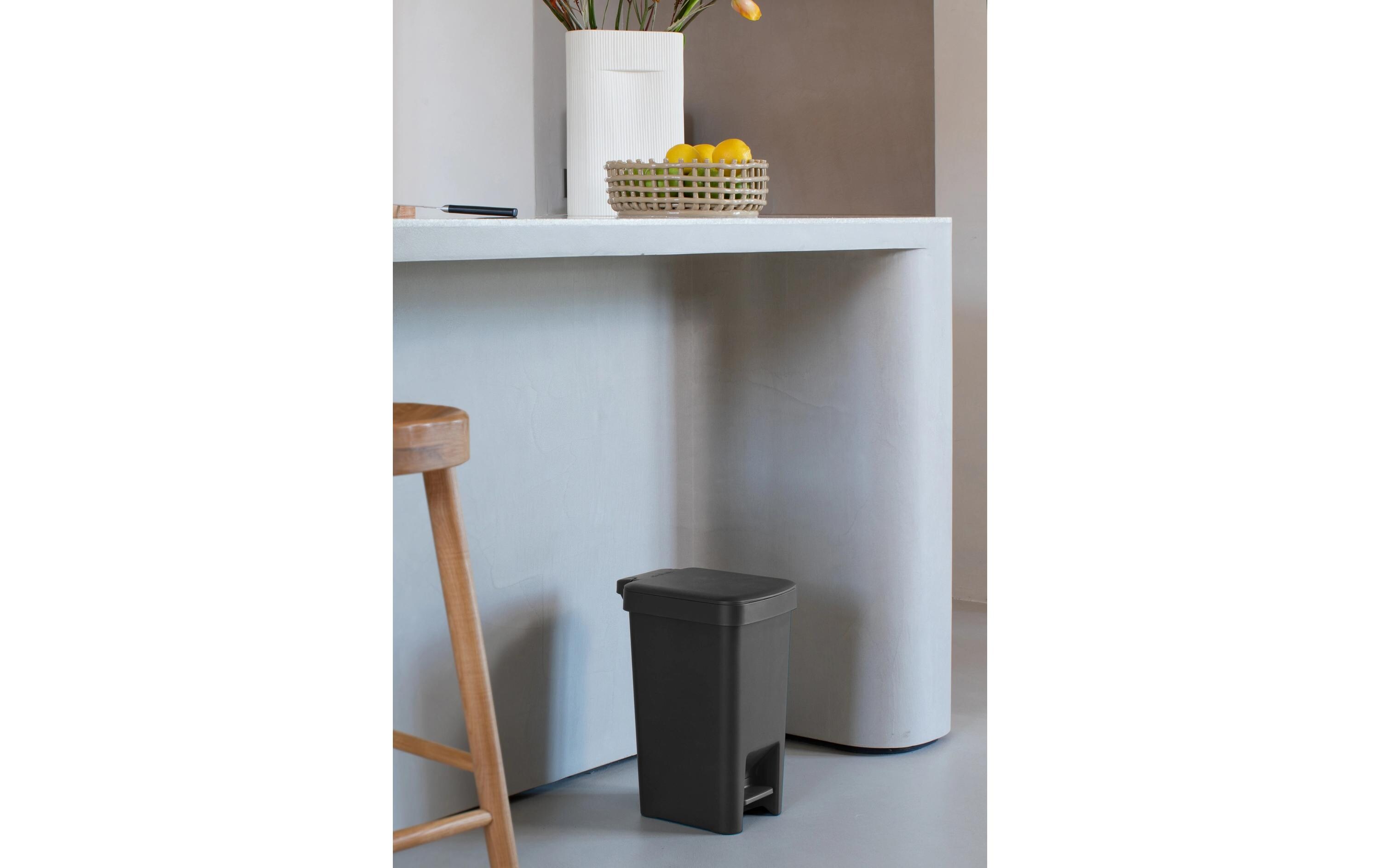 Recyclingbehälter StepUp 10 l, DunkelgrauTreteimer für Recycling Materialien