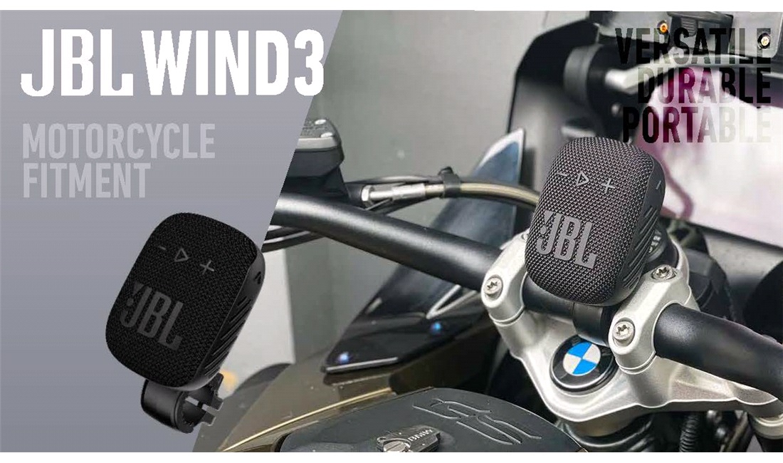 JBL Wind 3S Vandtæt Bluetooth højttaler inkl. beslag til styr.