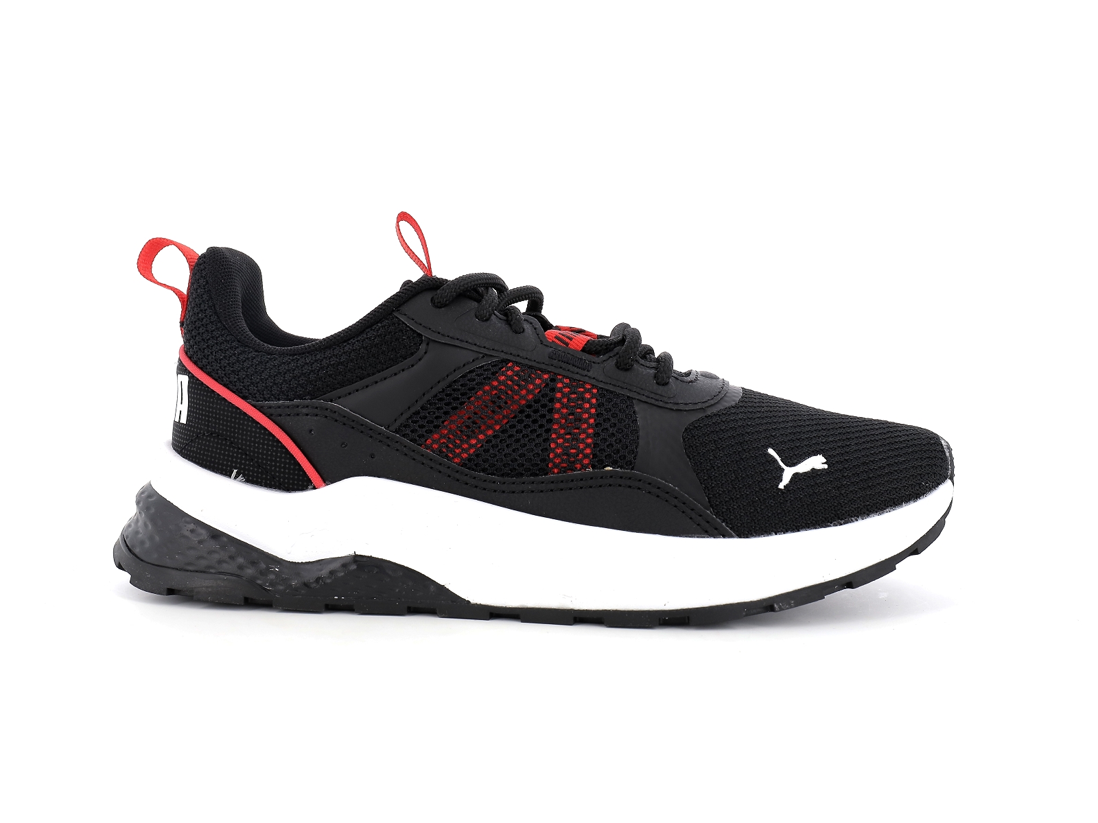 Puma-390841 Matières combinées Noir Rouge