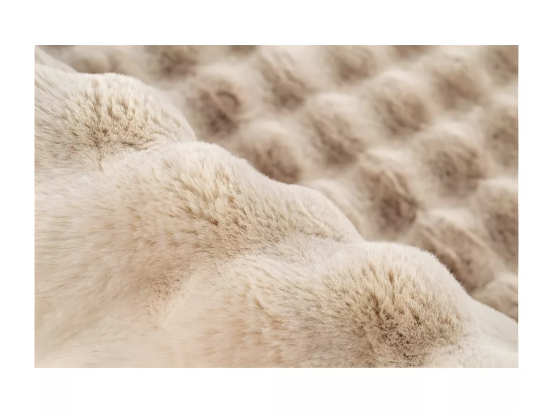 Tapis 150x80cm, design H008Y coloris beige - Confort et élégance pour votre intérieur