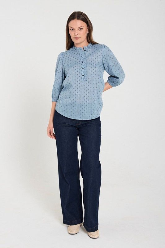FREEQUENT wide leg jeans dark blue denim