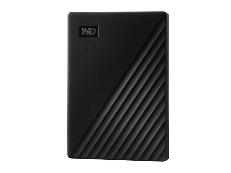 Western Digital Externe Festplatte My Passport 2 TB, Schwar Tragbare Festplatte mit Passwortschutz und automatischer Backup-Software