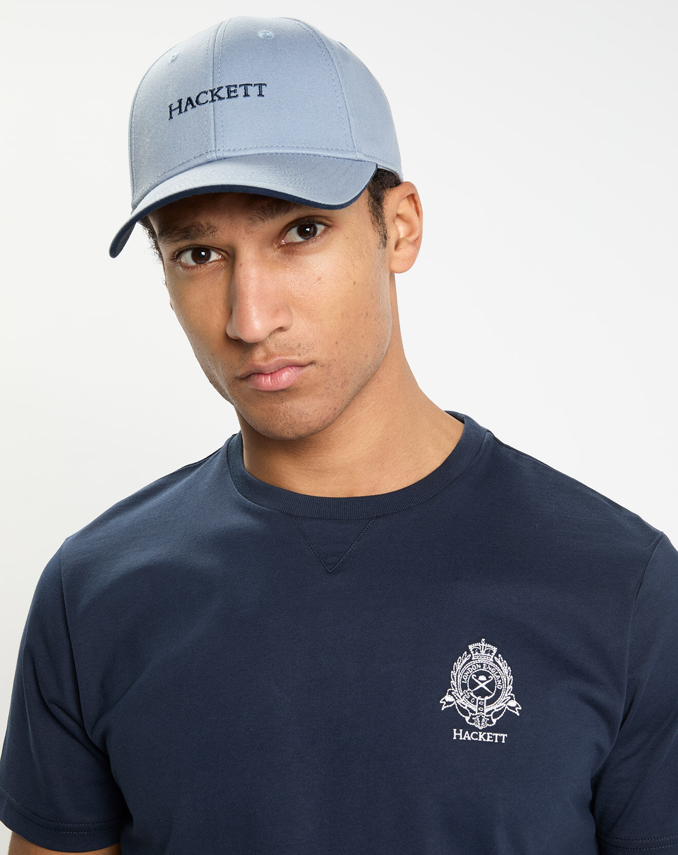 Hackett London Casquette Cot bleu clair