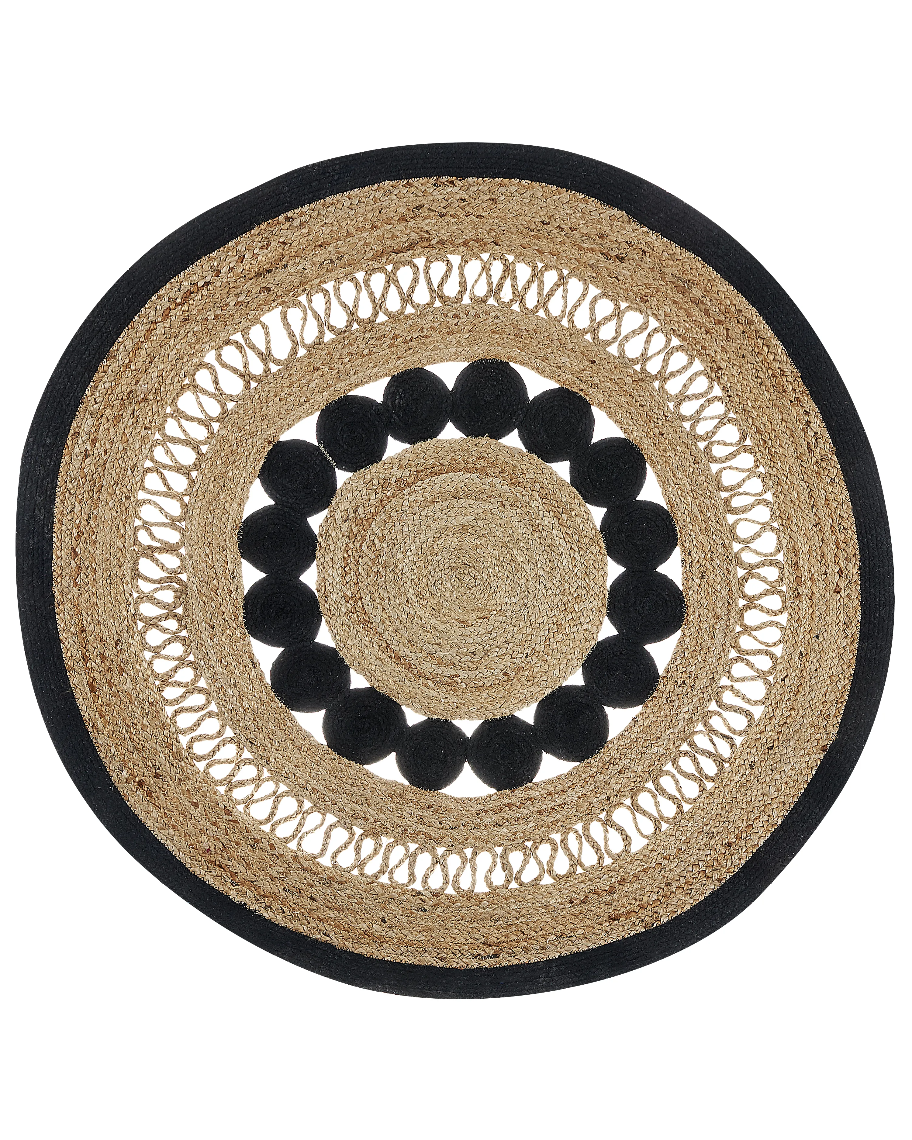Vloerkleed YOZGAT Beige ø 120 cm Jute