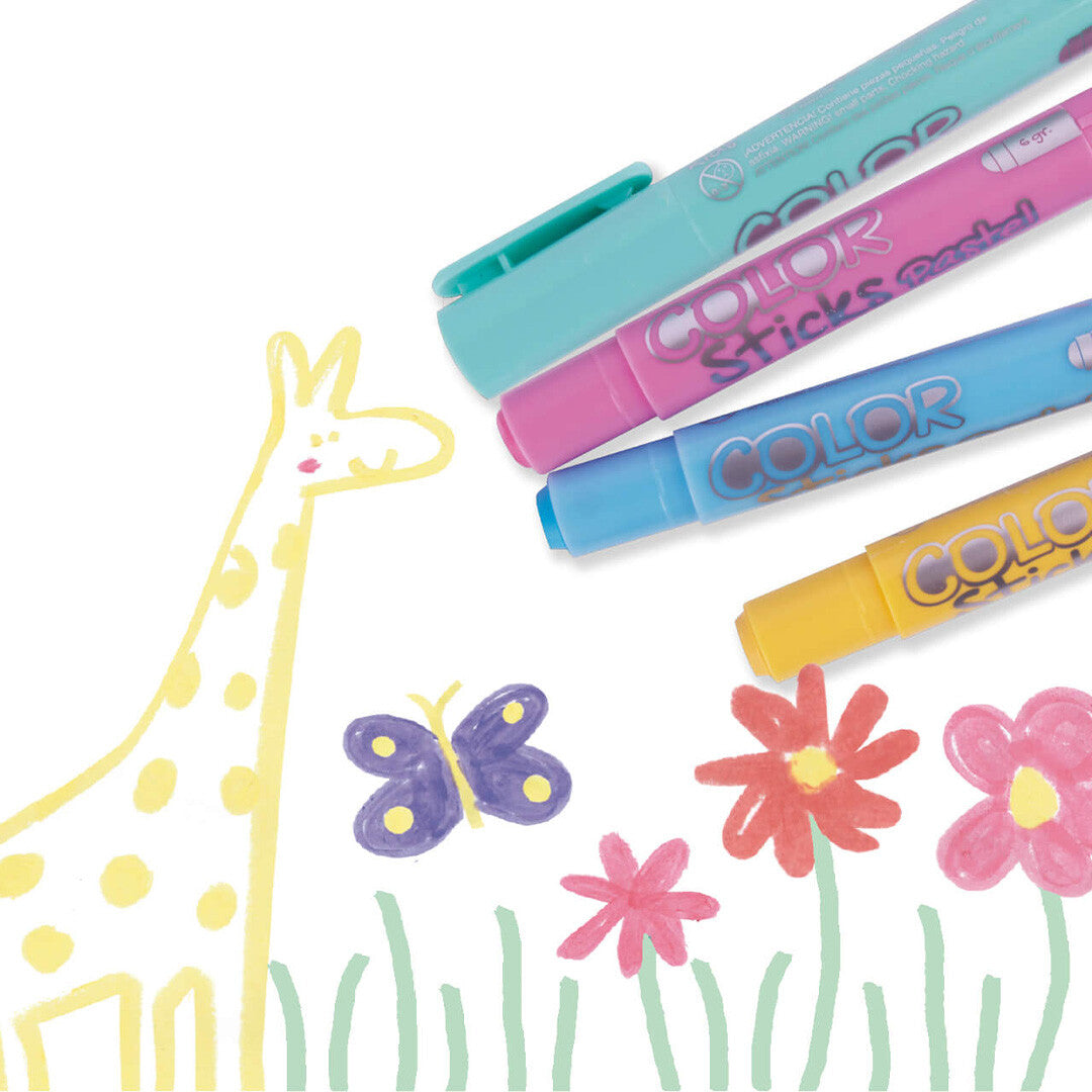 Apli kids verfstiften pastel - 6st