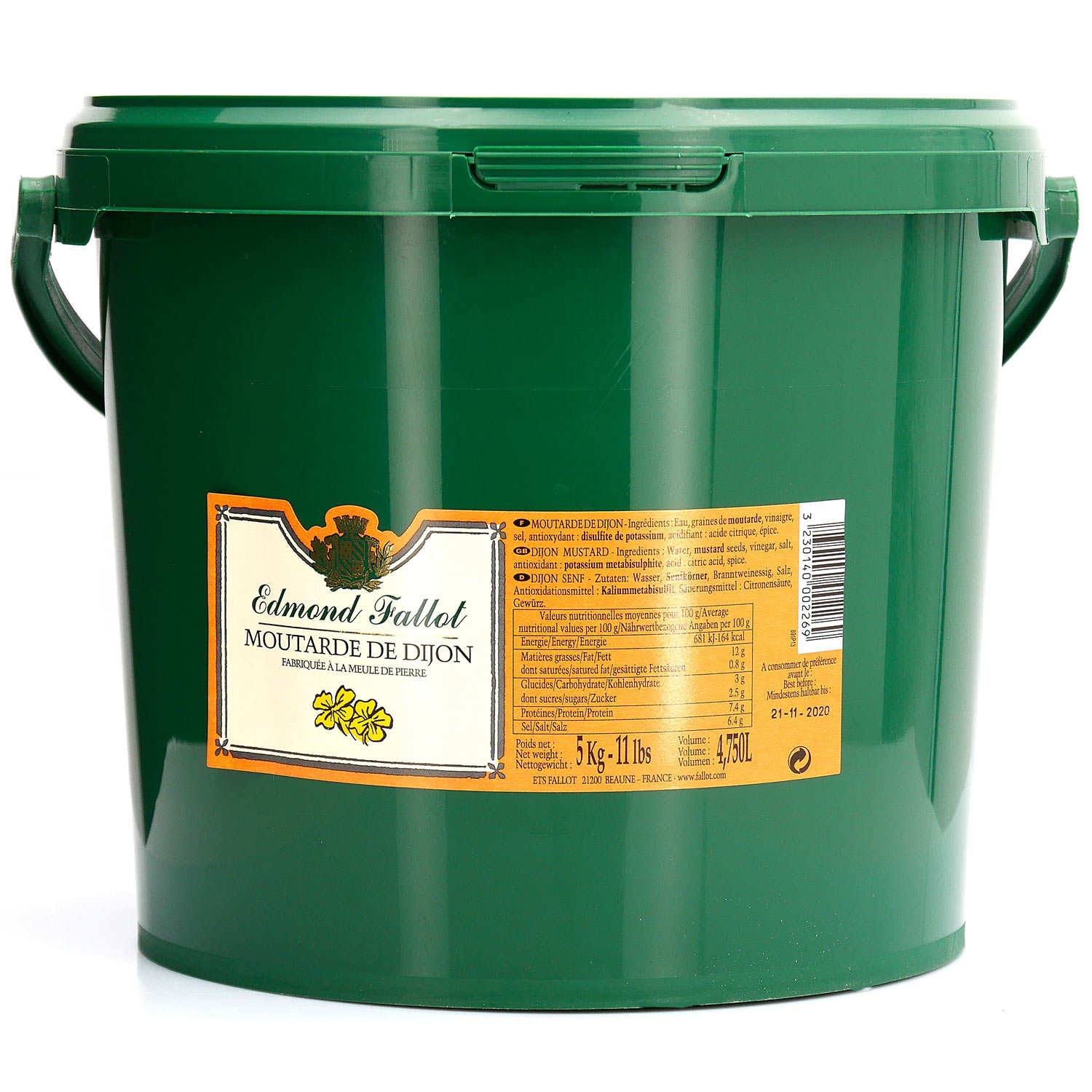 Moutarde en grains - Edmond Fallot seau plastique 5kg