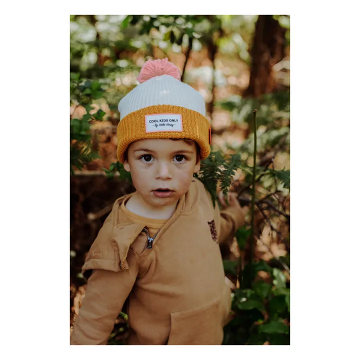Hello Hossy Bonnet Colorblock Coton Bio | Blanc