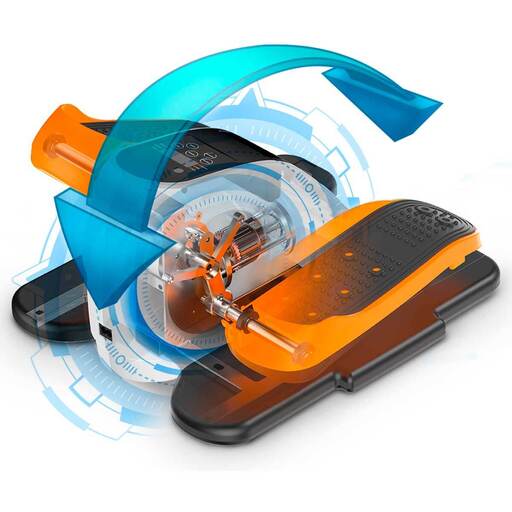 Mini elíptico elétrico Gridinlux com 5 velocidades e 4 modos, controle remoto.