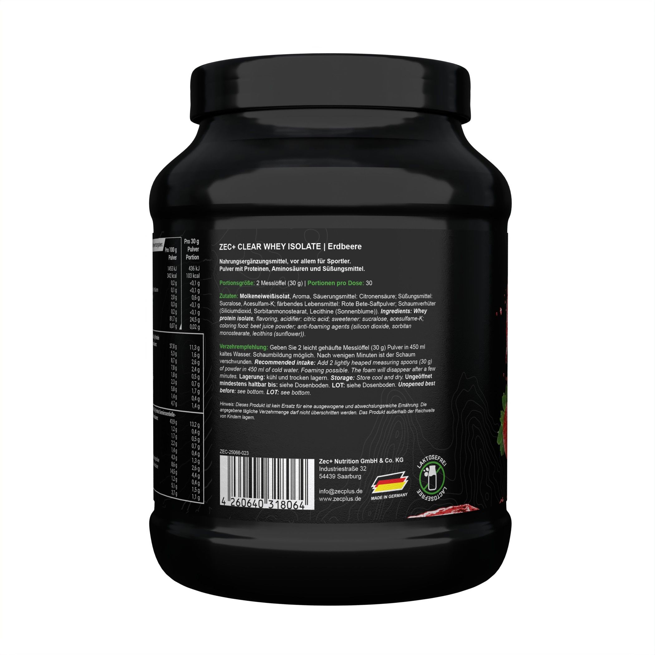 ZEC+ CLEAR WHEY ISOLATE Erdbeerlimonade