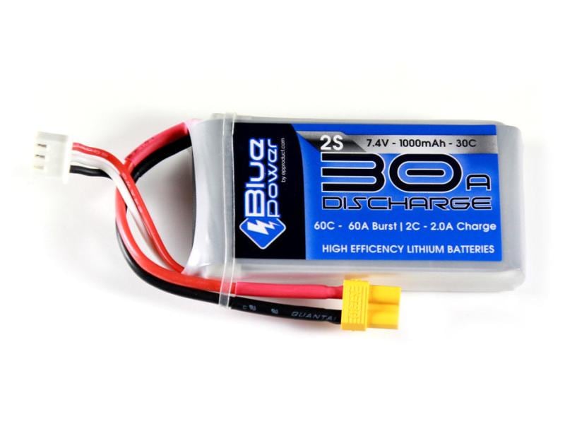 EP RC-Akku LiPo 1000 mAh 7.4 V 30C BluePower 2S LiPo-Akku für Flugmodelle