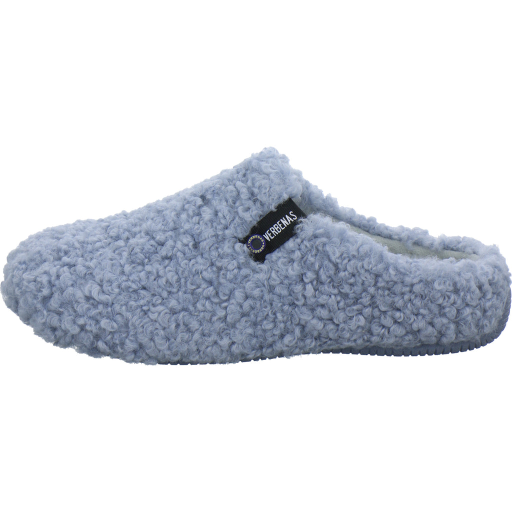 Verbenas Hausschuhe Damen Damen York Curly Hellblau