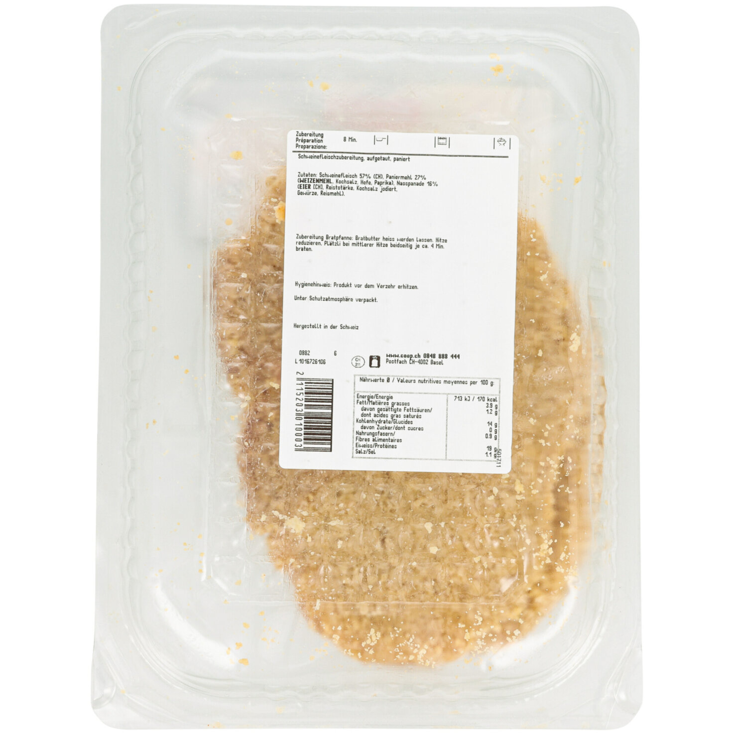 Betty Bossi Schweinsplätzli paniert ca. 350g