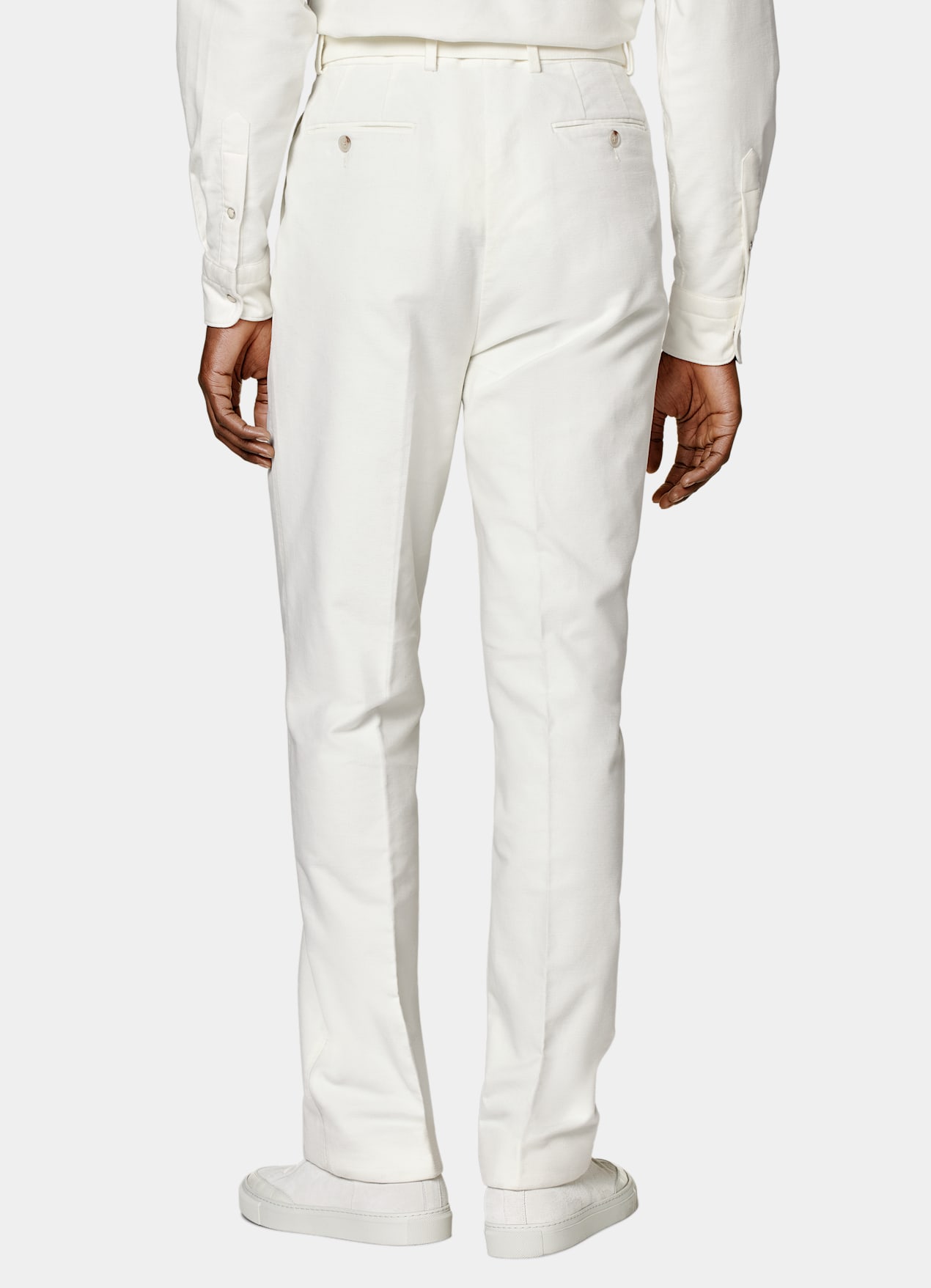 Pantalon Wide Leg Tapered blanc cassé