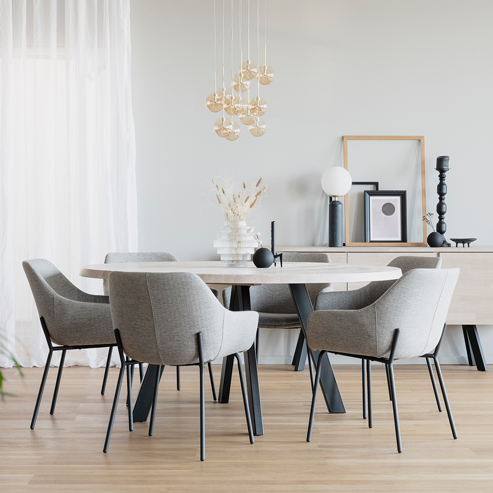 Eettafel Fred rond zwart Zwart