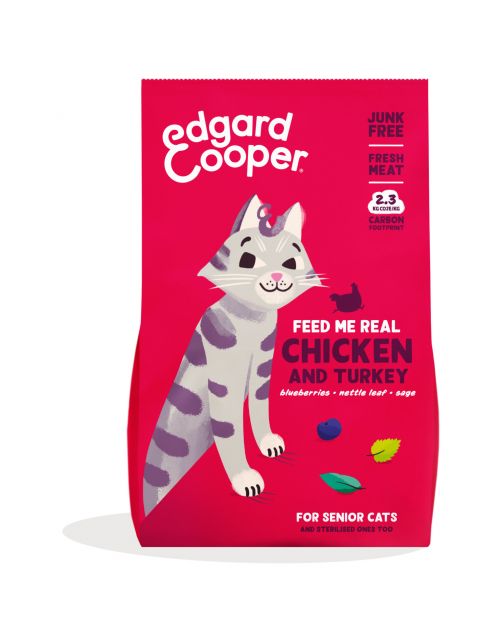 Edgard&Cooper Senior - Kattenvoer - Kip Kalkoen 2 kg