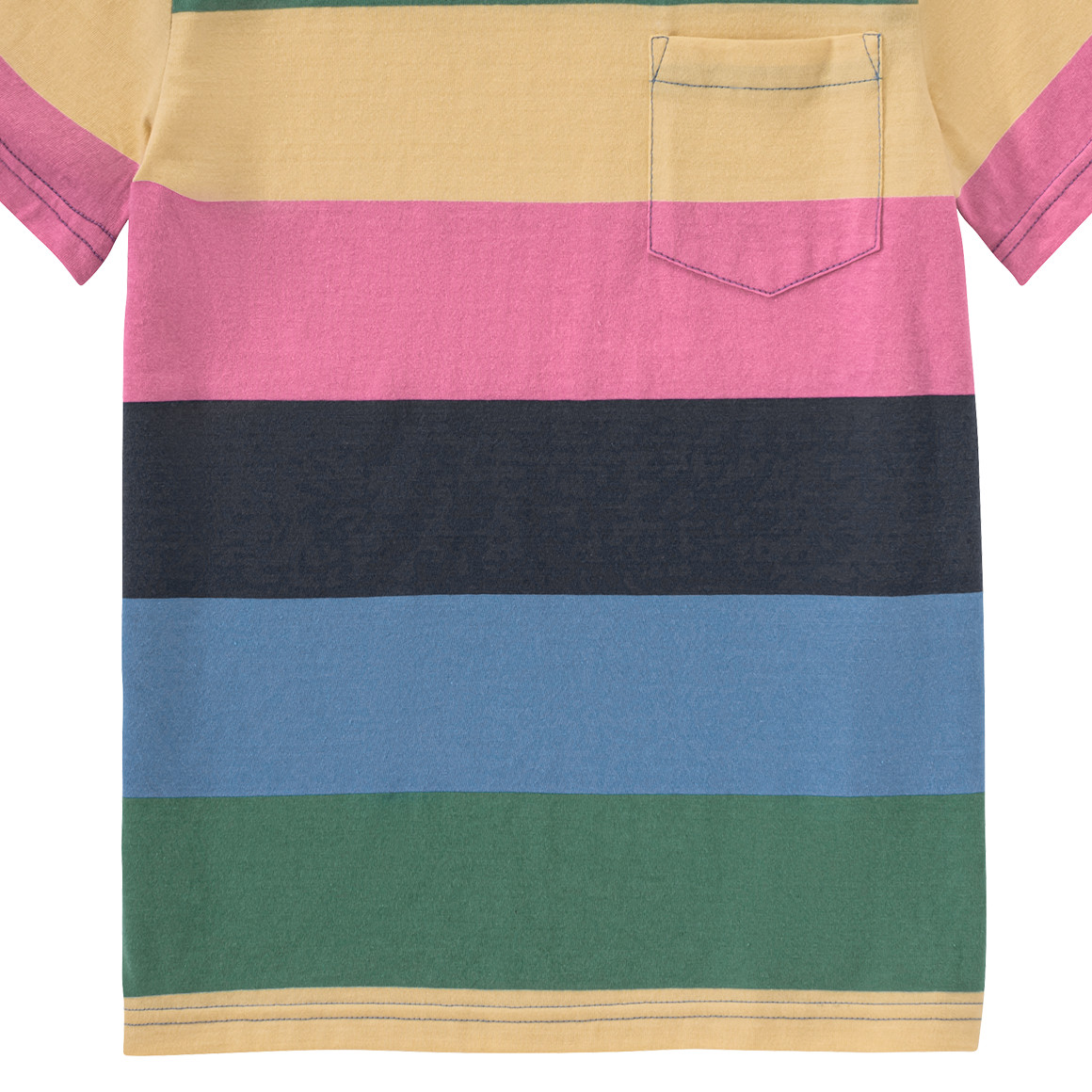 Jonas Nielsen Jungen T-Shirt mit Streifen hellblau / gelb / koralle