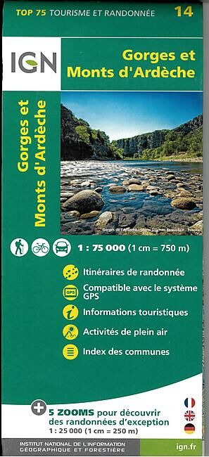 IGN - TOP 75 GORGES ET MONTS D'ARDECHE