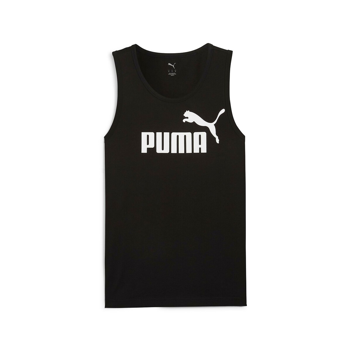 PUMA<br>Camiseta regata, gola redonda, 100% algodão