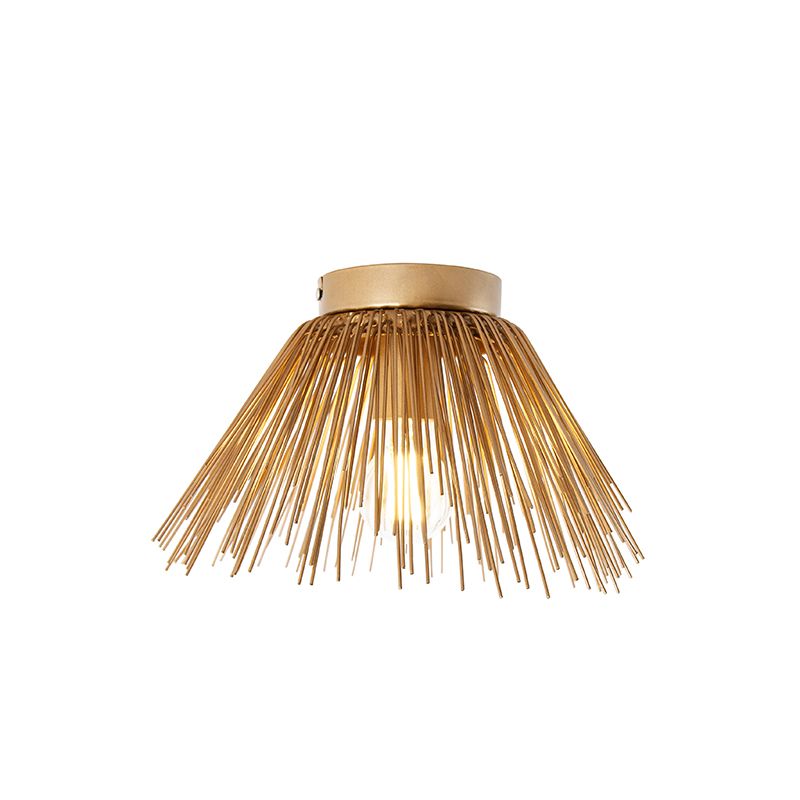 Art Deco plafondlamp goud met lichteffect - Broom
