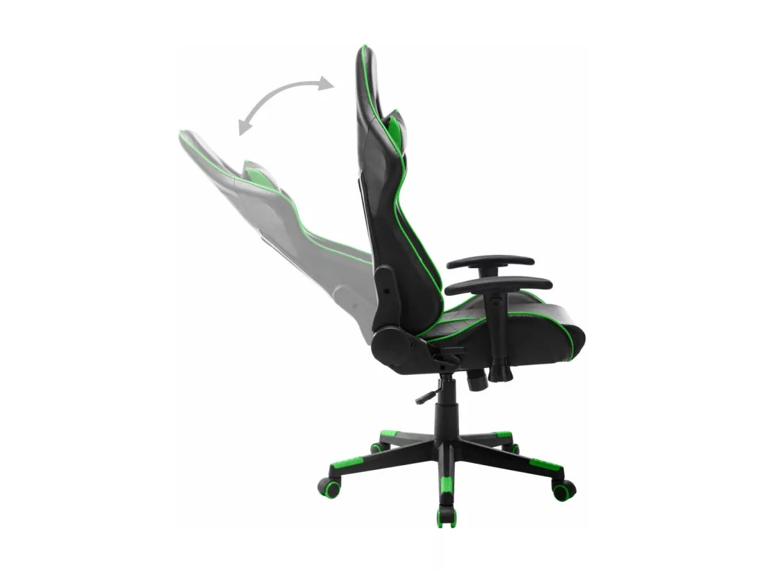 Chaise de jeu Noir et vert Cuir artificiel