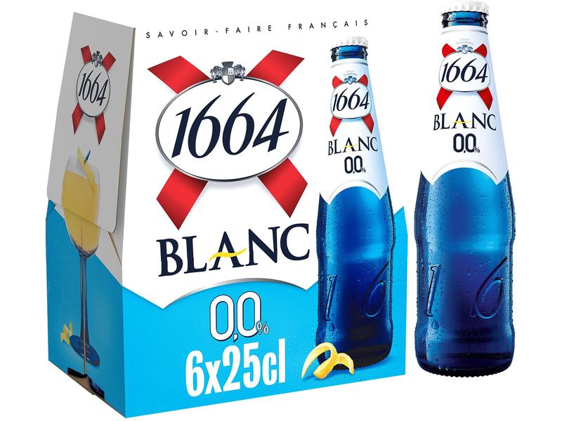 Kronenbourg Bier 1664 Blanc alkoholfrei 6 x 0.25 l Französisches Weizenbier ohne Alkohol