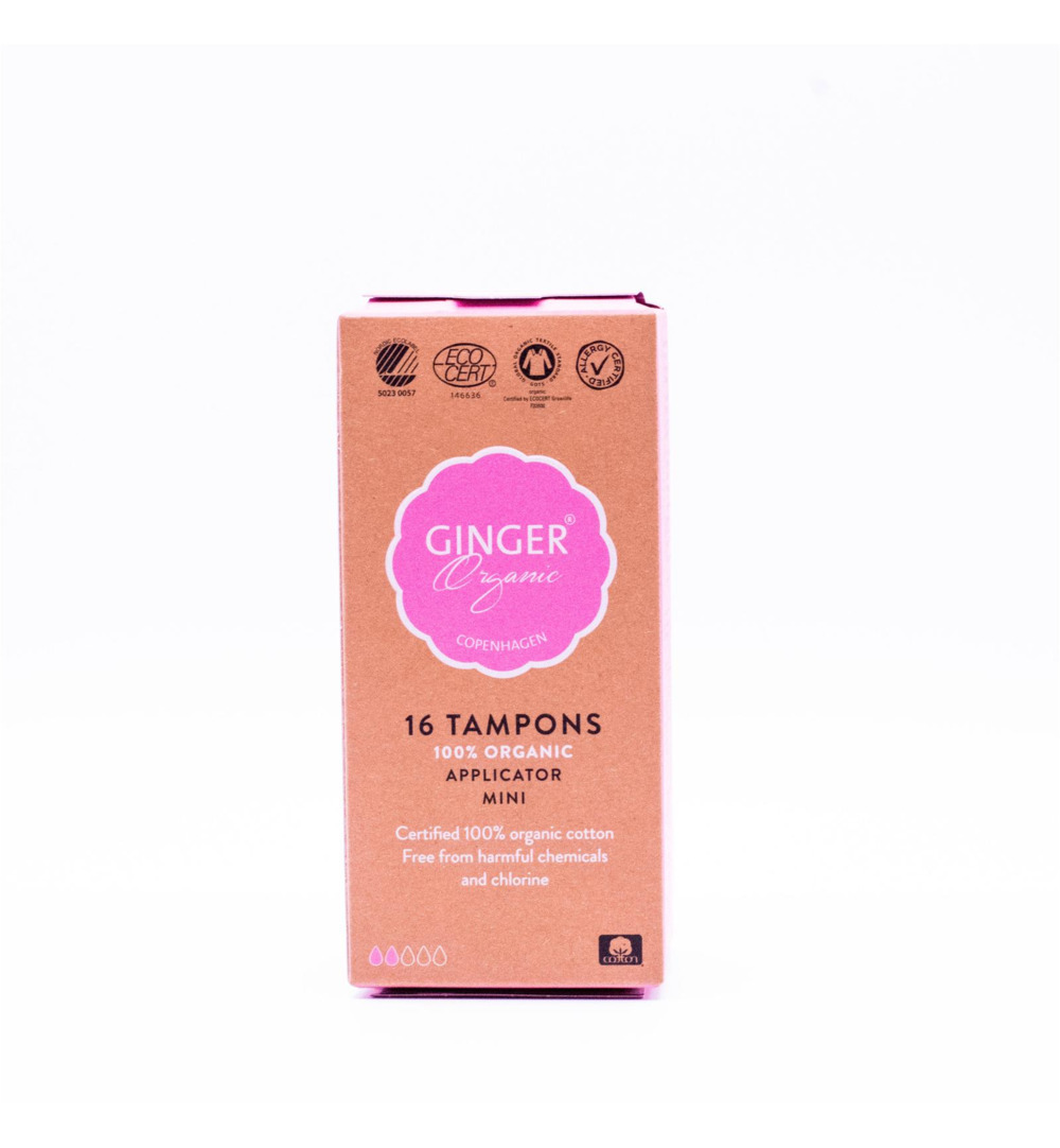 Ginger Organic Tampon mini met applicator (16 stuks)
