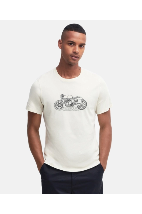 Tee shirt barbour intl colgrove cr11 dove grey