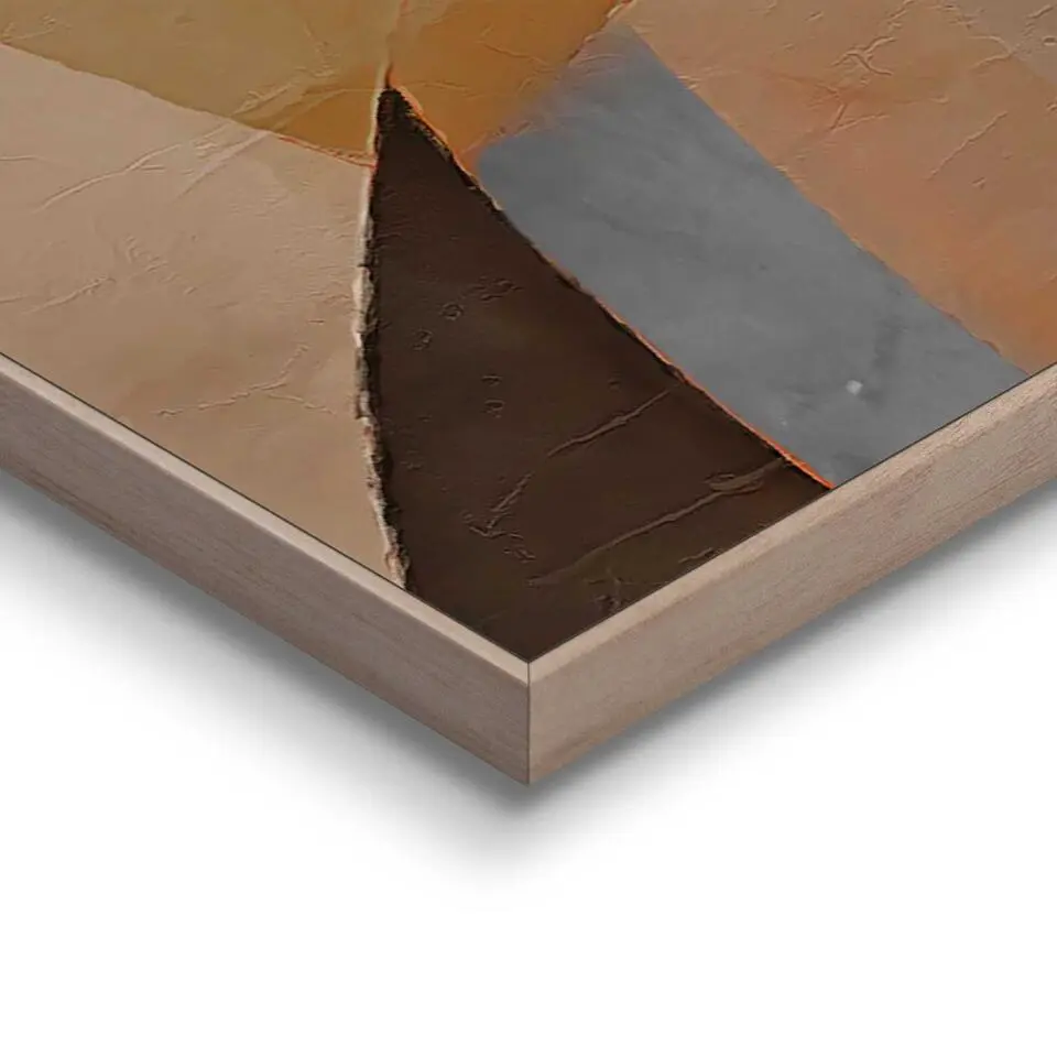 Schilderij Abstracte vrouw - 70x50cm - Bruin