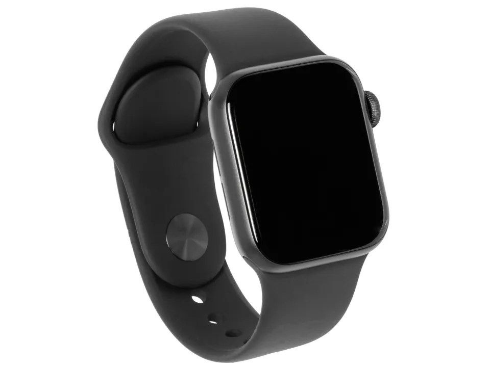 [OUTLET] - Apple Watch Series 5 (GPS   Cellular) - 40 mm - rumgråt aluminium - smart ur med sportsbånd - fluoroelastomer - sort - båndstørrelse 130-200 mm - S/M/L - 32 GB - Wi-Fi, Bluetooth - 4G - 30.8 g