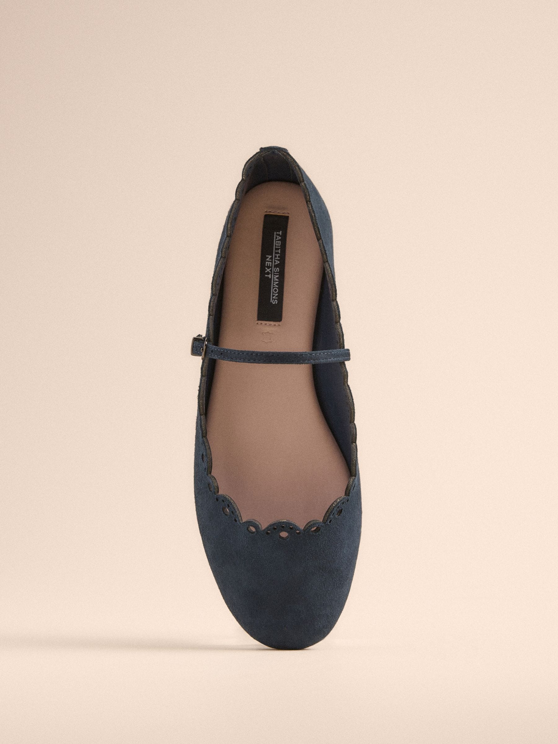 Marineblauw - Tabitha Simmons x Next Elfie Leather Scalloped Mary Jane Shoes