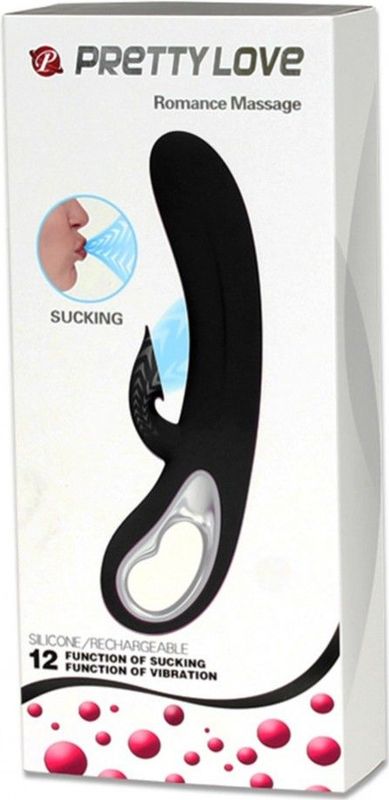 Pretty Love Romance Sucking Clitoris Vibrator -  Zwart