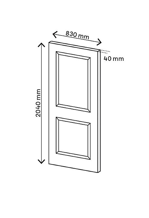 Porte coulissante Camargue pin H.204 x l.83 cm