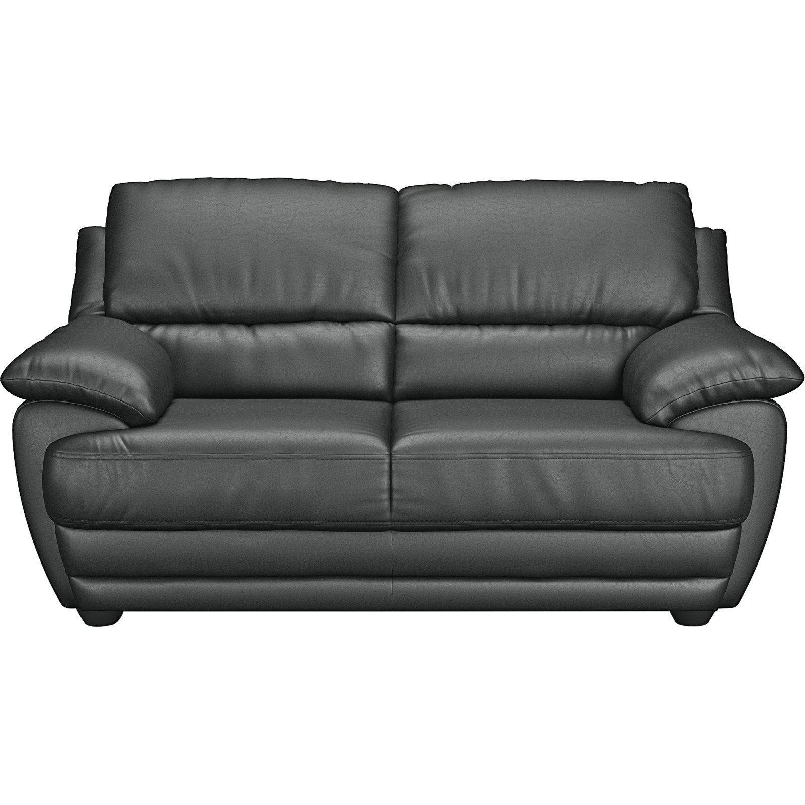 2er-Sofa Nebolo Textilleder schwarz