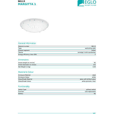 Magitta LED plafond - hvid