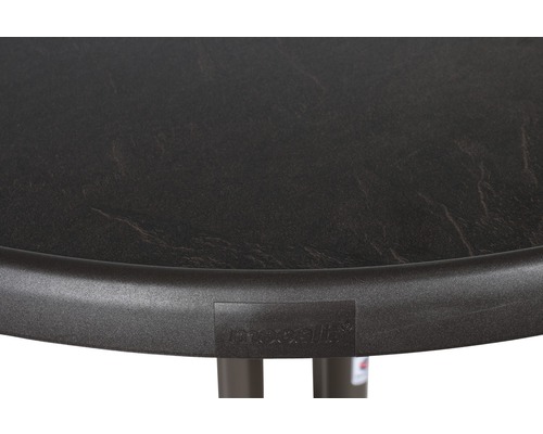 Sieger Mecalit tuintafel Ø 86 H 72 cm leisteengrafiet