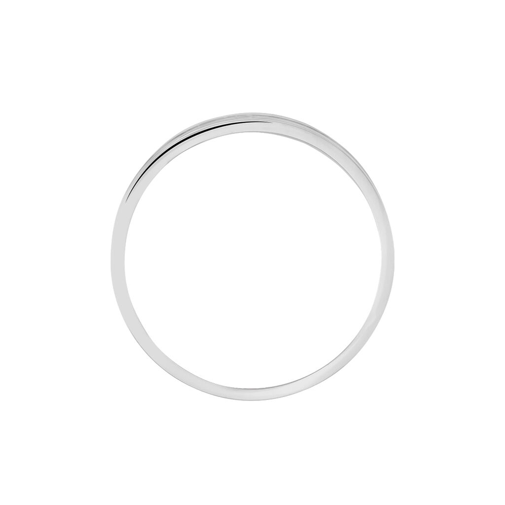 Alliance Dorianne Ruban Plat Argent Blanc