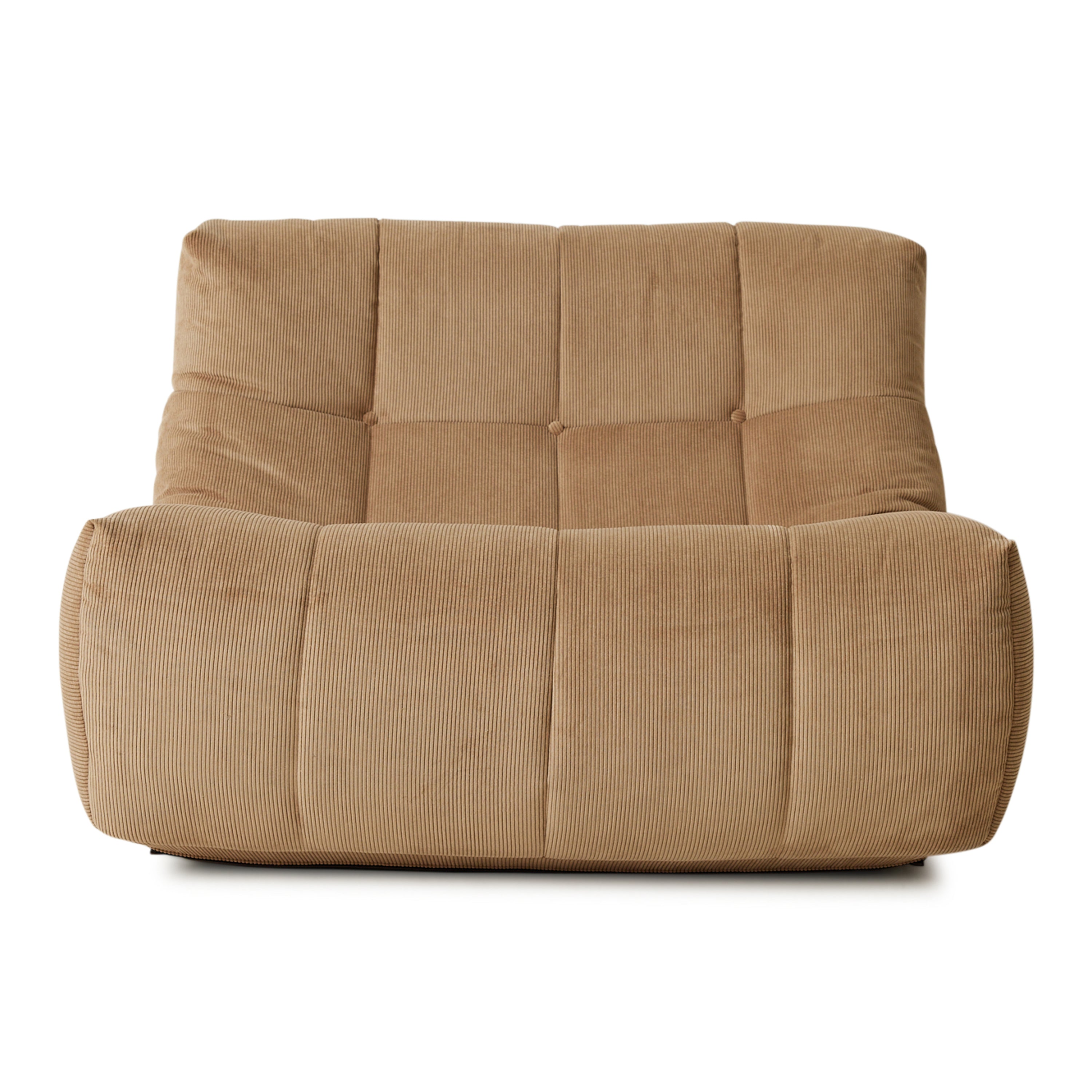 HKliving Lazy Lounge Fauteuil - Rib - Bruin