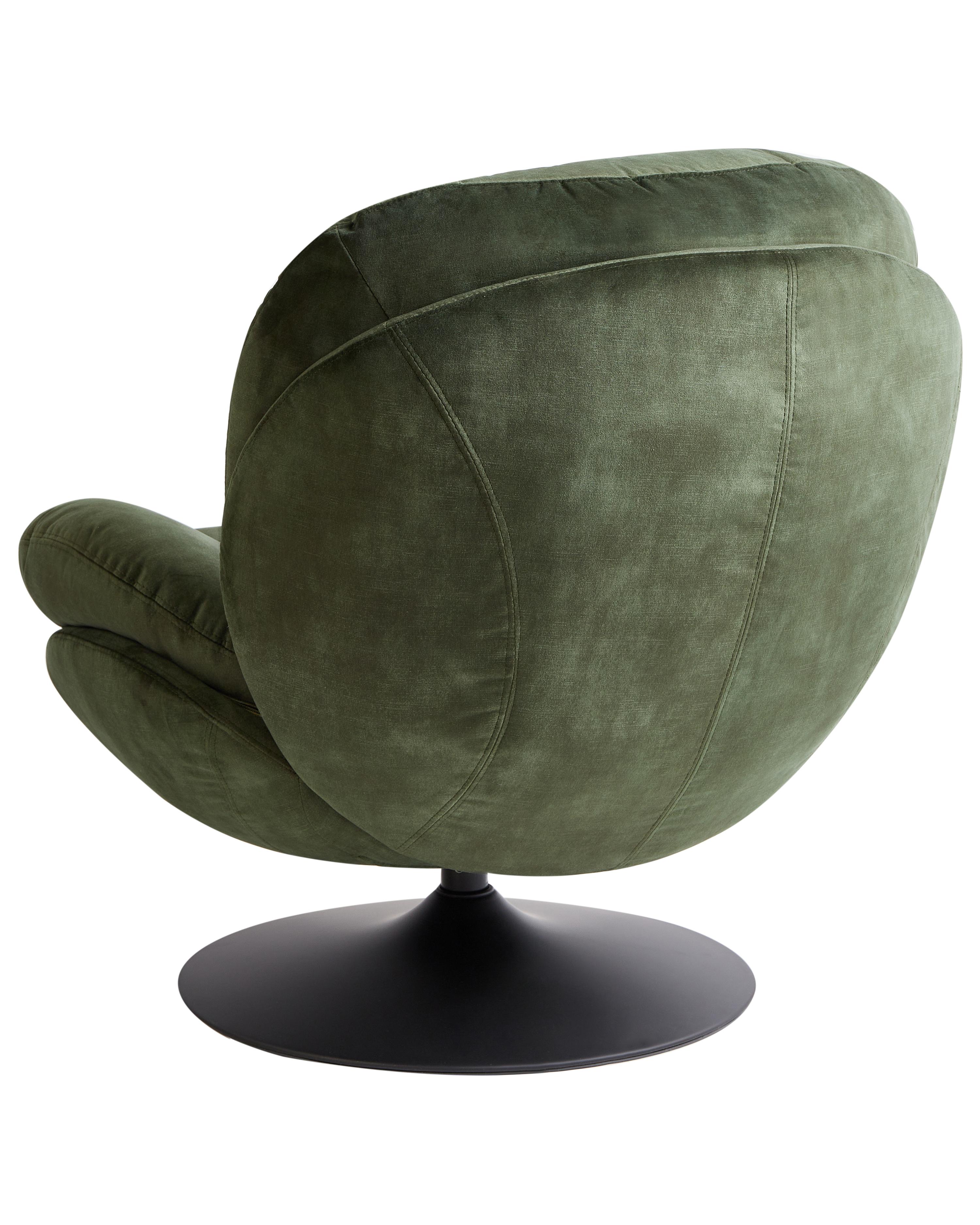 Draaifauteuil NOLVIK Fluweel Donkergroen