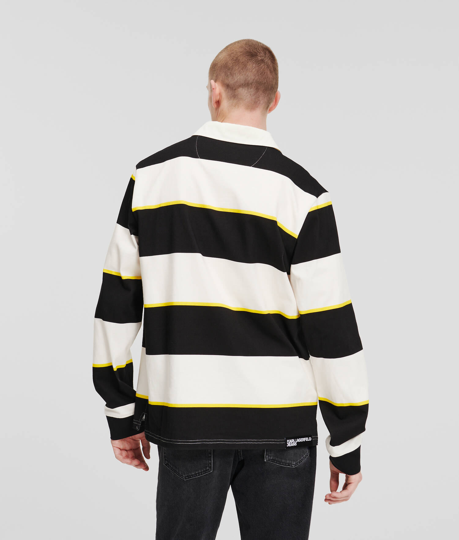 CHEMISE DE RUGBY RAYÉE KLJ MONOGRAM