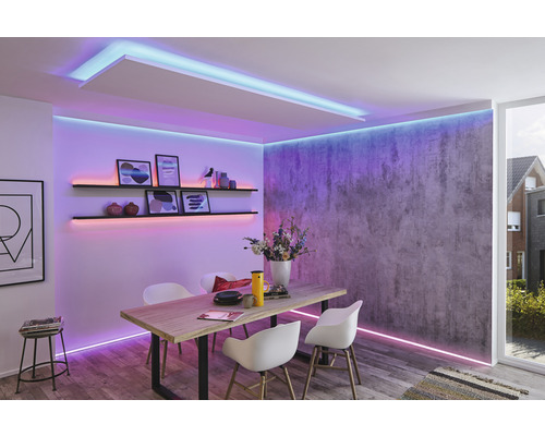 MaxLED 250 Kant-en-klare strip basisset IP44 1,5 m 405 lm 3000 K RGBW Afstandsbediening gecoat 45 LED's 24V Smart Home compatibel na uitbreiding