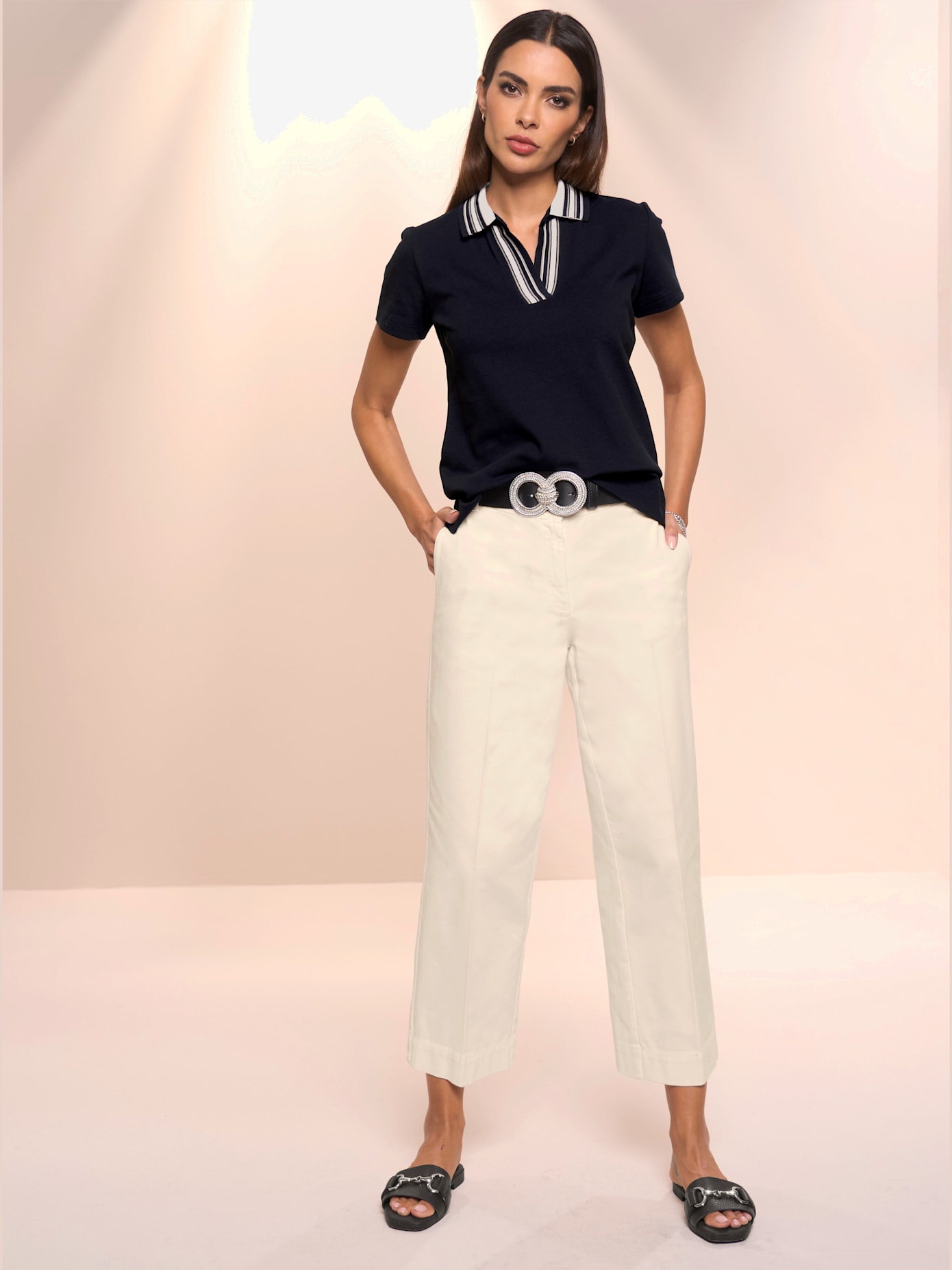 Pantalon forme courte tendance