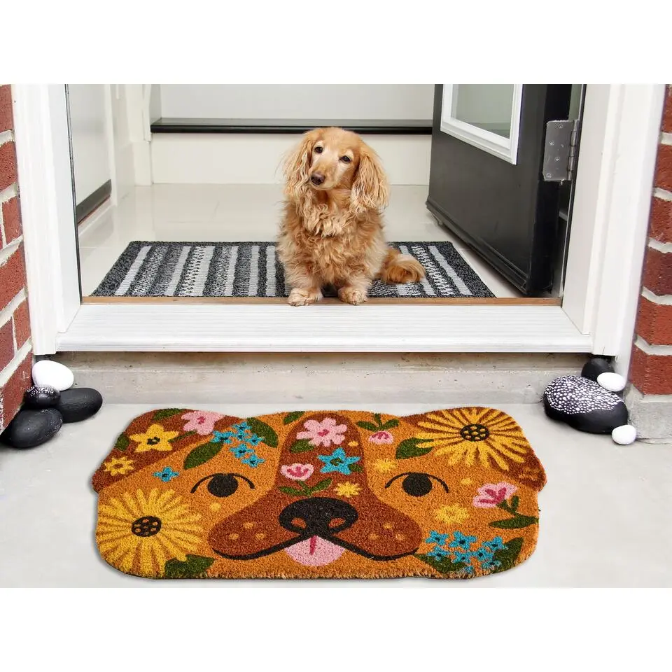 TIBIG - Deurmat - Meerkleurig - 60 x 90 cm - Kokos
