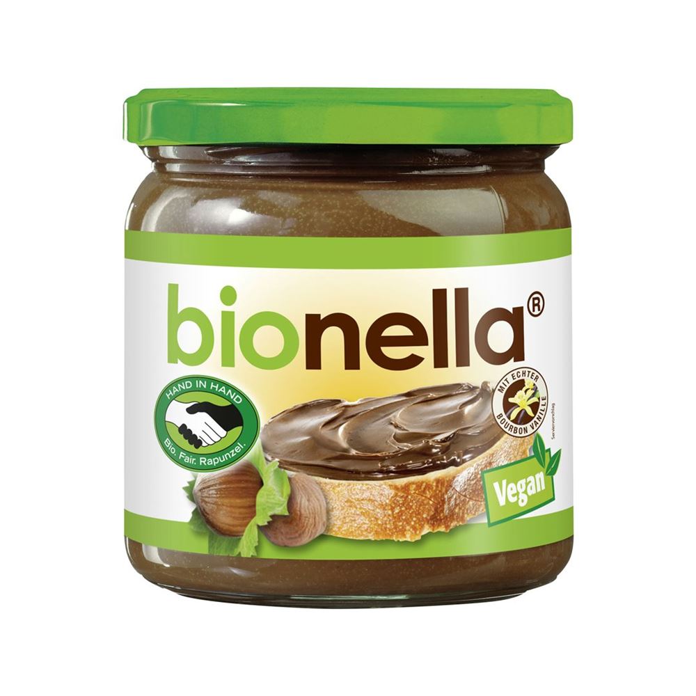 BIONELLA Nuss-Nougat Creme<br>400 g, Glas, au chocolat&noise