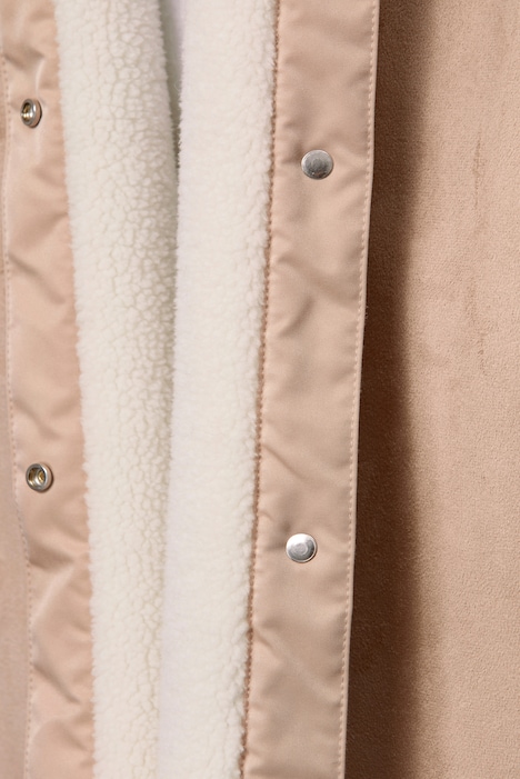 Wendejacke, Velours/Felloptik, Hemdkragen, Langarm