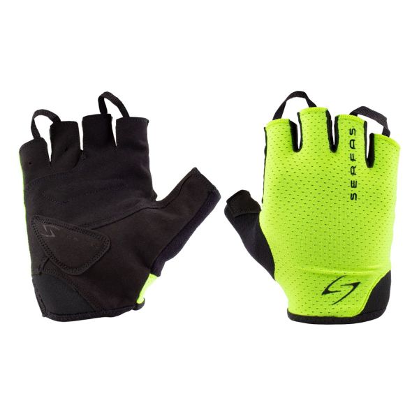Serfas Luvas SSM-HV Short Finger Starter Hi-Vis Verdes M