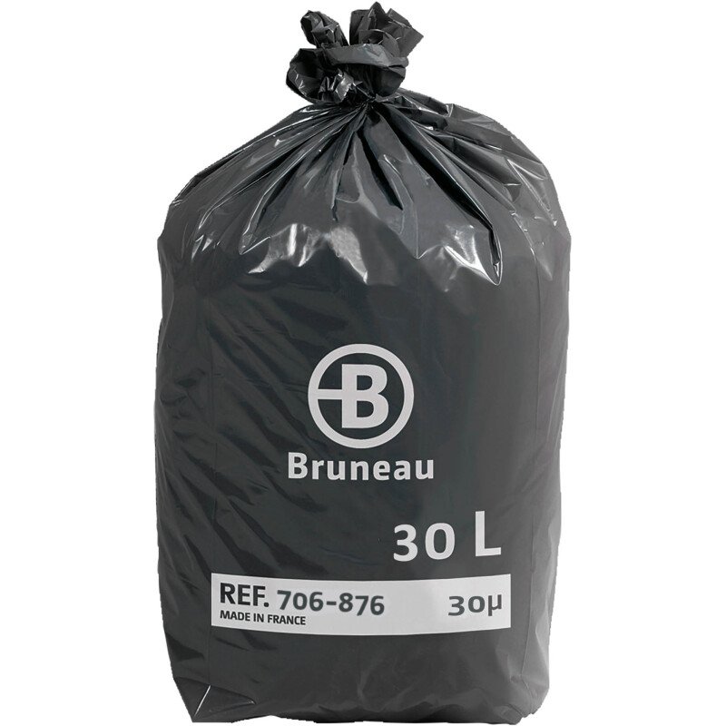 Sac poubelle 30 litres Bruneau gris - 200 sacs