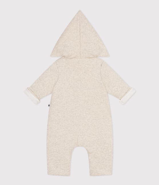 Combinaison longue ouatinée à capuche en coton bébé