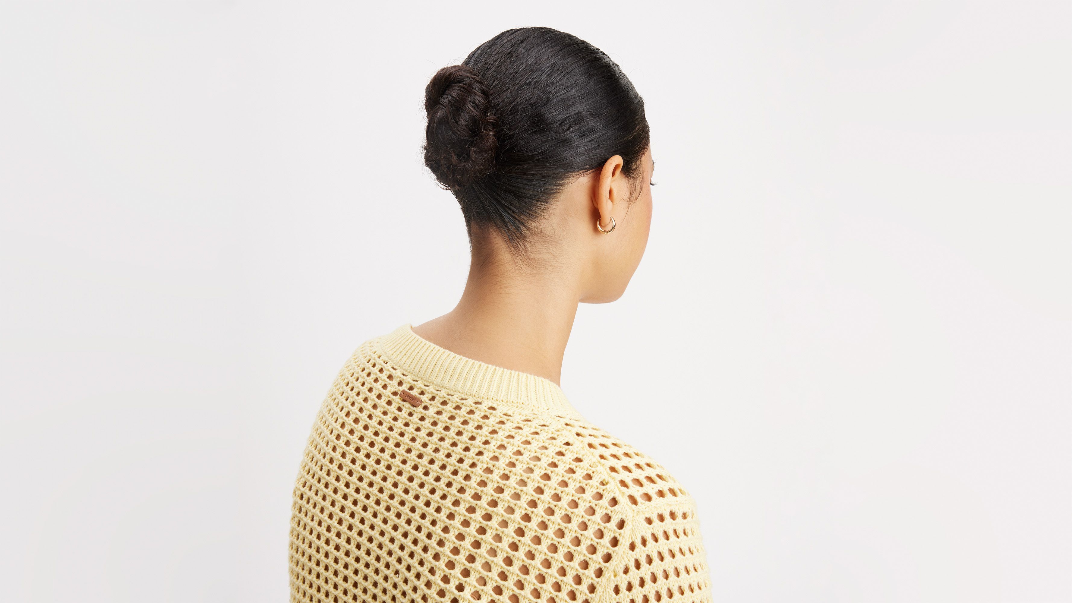 Haut manche longue maille crochetée Superbloom - Anise Flower - Jaune
