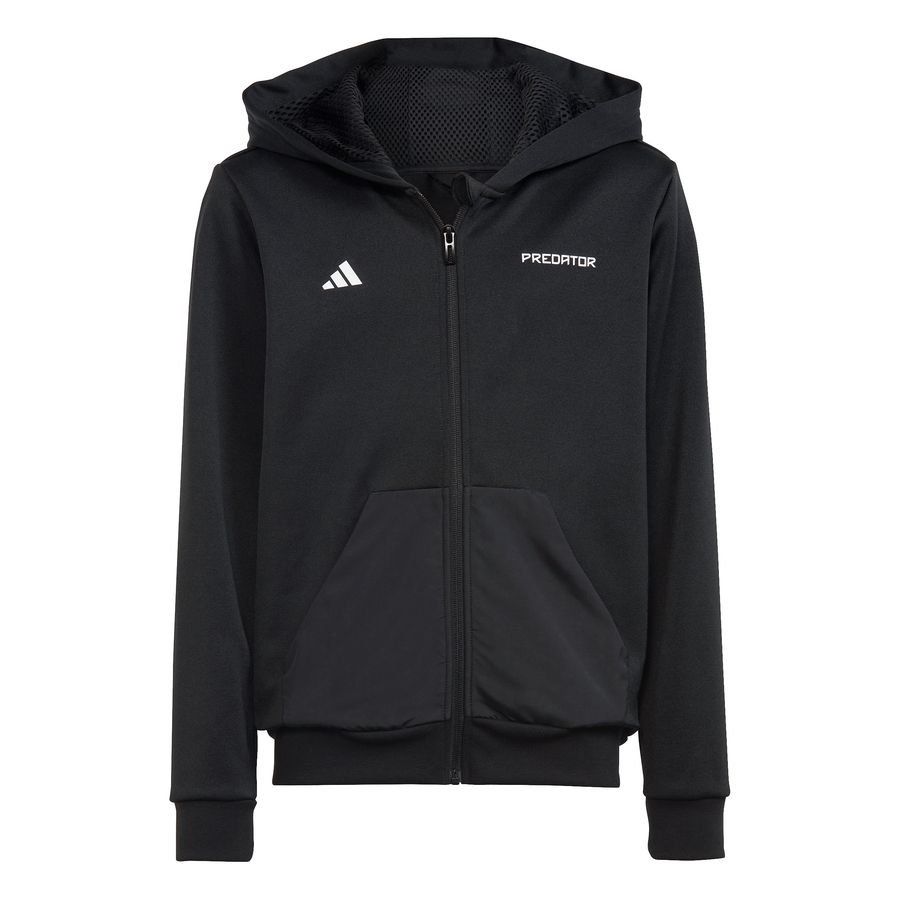 adidas Sweat à Capuche Predator Full Zip - Noir/Blanc Enfant